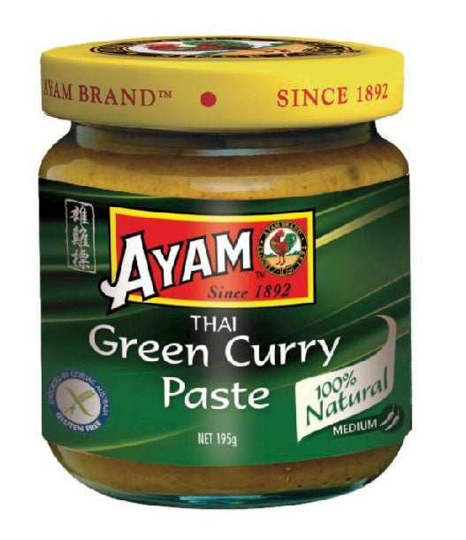 Ayam Thai Green Curry Paste 195g Medium Hot Asian Market Grocery