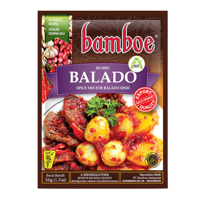 Bamboe Bumbu Balado - Indonesian Balado Hot Spicy Mix 50g