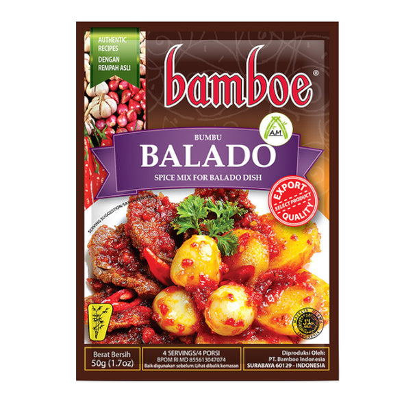 Bamboe Bumbu Balado - Indonesian Balado Hot Spicy Mix 50g