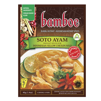 Bamboe Soto Ayam 40g -  Oriental Seasoning for Yellow Chicken Soup