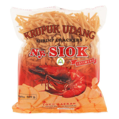 Ny. Siok Krupuk Udang Stick - Ny. Siok Uncooked Shrimp Cracker Sticks 500g