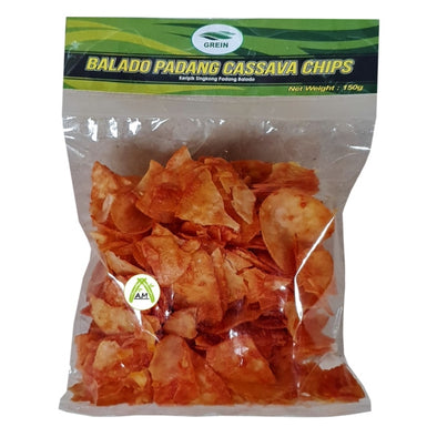 Balado Padang Cassava Chips Crackers - Kripik Singkong Padang Balado 150g