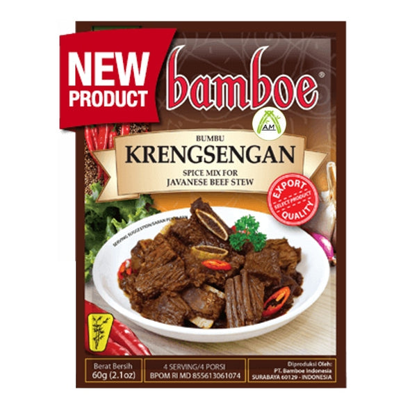 Bamboe Bumbu Krengsengan 60g - Instant Spices Mix for Javanese Beef Stew