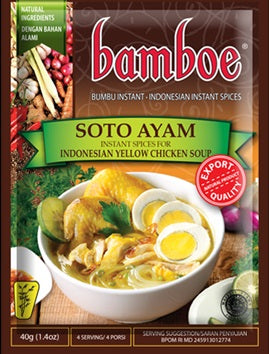 Bamboe Soto Ayam 40g -  Oriental Seasoning for Yellow Chicken Soup