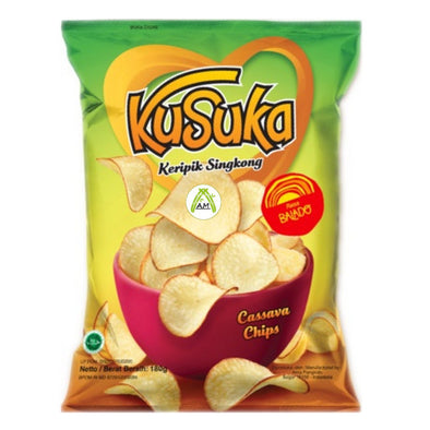 Kusuka Keripik Singkong Balado - Kusuka Cassava Chips Hot & Spicy Balado Flavour 180gr