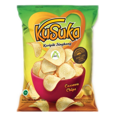 Kusuka Keripik Singkong Ayam Lada Hitam - Kusuka Cassava Chips Chicken Black Pepper Flavour 180gr