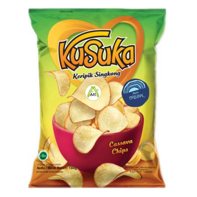 Kusuka Keripik Singkong Original - Kusuka Cassava Chips Original Flavour 180gr