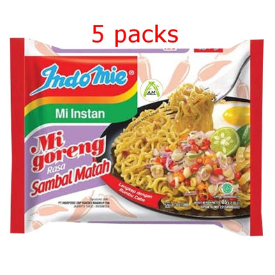 5x Indomie Fried Noodle Sambal Matah Flavour 85g Mi Goreng Sambal Matah Halal