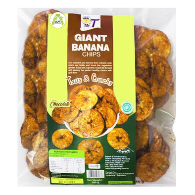 Mr. T Giant Chocolate Banana Chips - Kripik Pisang Raja Rasa Cokelat