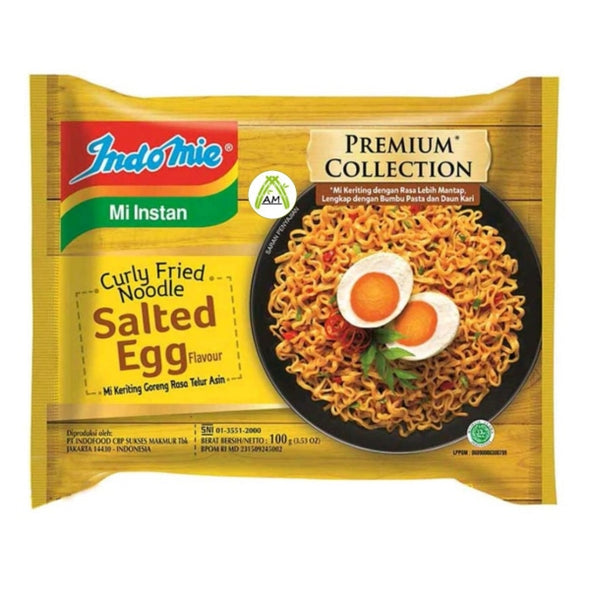 Indomie Curly Fried Noodle Salted Egg Flavour 100g - Mi Keriting Goreng Rasa Telur Asin