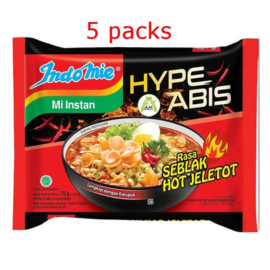 Indomie Hype Seblak Hot Jeletot Flavour 85g 5 packs - Mi Kuah Rasa Seblak Hot Jeletot