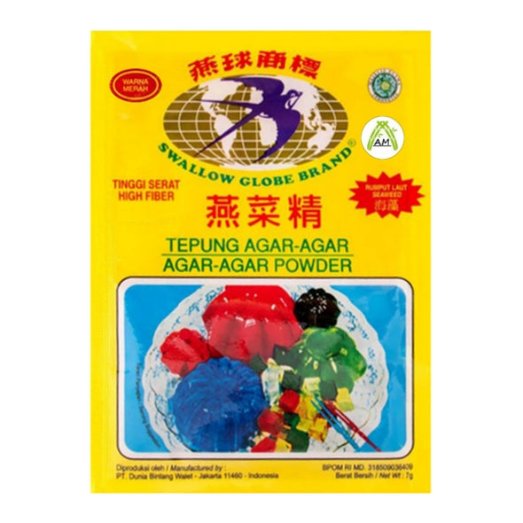 Swallow Tepung Agar Agar Merah 7g - Swallow Agar Agar Jelly Powder Red Colour