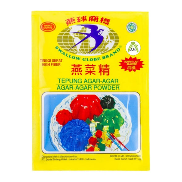 Swallow Tepung Agar Agar Oranye 7g - Swallow Agar Agar Jelly Powder Orange Colour