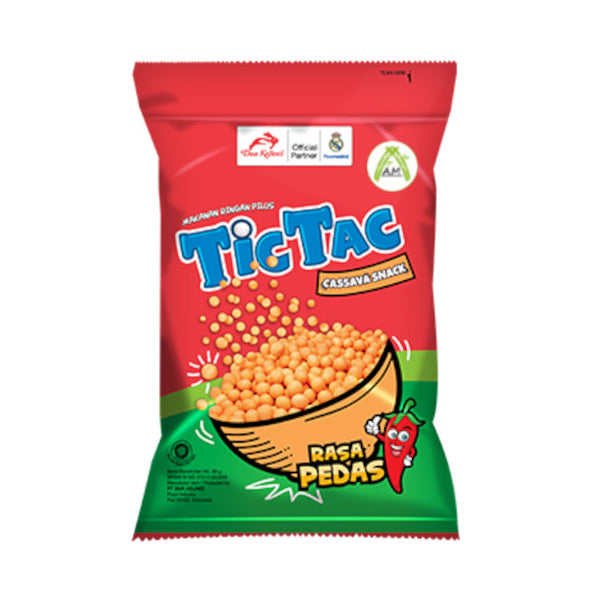 Tic Tac Cassava Snack Hot & Spicy Chili Flavour - Tictac Pilus Snack Rasa Pedas 90g