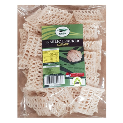 Garlic Chips Uncooked Square Crackers - Krupuk Bawang Mentah 250g